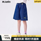 M.Latin/馬拉丁童裝兒童褲子24夏新款女大童印花牛仔中褲 牛仔藍(lán) 130cm