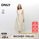 ONLY2025夏季新款優(yōu)雅浪漫掛脖V領收腰A字長裙連衣裙女|125207016 A01香草奶油白 S