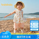 巴拉巴拉女童夏裝2025無袖套裝寶寶兩件套甜美荷葉邊時(shí)髦精致209225119003