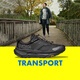 HOKA ONE ONE 男款夏季戶外暢行徒步鞋TRANSPORT舒適緩震耐磨登山 黑色/黑色-寬版 41