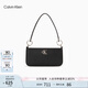 Calvin Klein【七夕禮物】腋下包通勤包包金屬字母拉鏈CK女包單肩法棍包DH3237 001-太空黑 OS