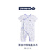 DOMIAMIA嬰兒連體衣新生兒衣服0-3個月夏天薄款空調(diào)服寶寶哈衣護肚爬服 蔓花密語 【短袖】 73cm （建議6-12月身高66-75cm）