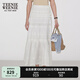 Teenie Weenie小熊女裝半身裙2025年夏季新款優(yōu)雅甜美刺繡中長白裙 白色 XS