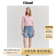 ELAND衣戀POLO衫女基礎款百搭針織短袖舒適毛衣T恤新款 淺粉色(26)L/Pink L 170