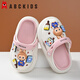 ABC KIDS兒童洞洞鞋女童夏季防滑外穿踩屎感新款舒適可愛(ài)小孩沙灘涼拖鞋 白粉 【工裝拉布布】 32 - 33【內長(cháng)21CM】