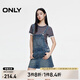 ONLY春夏時(shí)尚顯瘦復(fù)古牛仔背帶裙連衣裙女|124342022 J33 350水洗牛仔藍(lán) XL (175) 92A