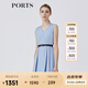 PORTS寶姿春夏新品女裝V-領(lǐng)無袖中長連衣裙LM8D079MFT022 霧藍(lán)色 M (6)