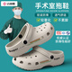 潔麗雅手術(shù)室洞洞鞋男夏季2025新款外穿防滑EVA防臭厚底涼鞋包頭涼拖鞋 卡其色 40-41 【標(biāo)準(zhǔn)碼】