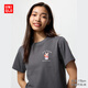 優(yōu)衣庫女裝UT Sylvanian Families印花短袖T恤森貝兒家族481294 08 深灰色 L /160/88A