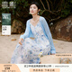 香影薄款針織開衫外套女2025夏季新款長(zhǎng)袖超好看法式外搭藍(lán)色上衣 航線藍(lán) L 165/88A/110-125斤