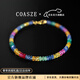 蔻詩哲 COASZE彩虹糖=彩色藍(lán)寶石手鏈女18K金彩寶手串彩金手飾定制送女友 2.5~3.5mm/18K金/彩色藍(lán)寶石手鏈 15cm