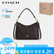 蔻馳（COACH）【品牌直供】女士LAUREL中號(hào)手提單肩斜挎包流浪包人造革