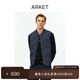 ARKET男裝 絎縫拉鏈背心馬甲棉服深藍(lán)色春秋0989408002 深藍(lán)色 XL 180/116A