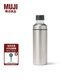 無印良品（MUJI）不銹鋼 可裝碳酸飲料 保冷水杯 保溫杯子大容量 銀白色 700ml