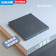 LIANLANG聯(lián)朗灰色膚感超薄五孔插座開關(guān)面板塑包鋼奶油風(fēng)暗裝大板16A空調(diào)三孔 一位 開關(guān) 單控