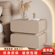 源著原林智能床頭柜實(shí)木輕奢現(xiàn)代簡(jiǎn)約多功能指紋解鎖法式奶油風(fēng)密碼床邊柜 卡其色 50x40x50cm