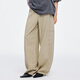 moussy 2025夏季新品休閑簡約彎刀褲闊腿褲牛仔褲女028ISA11-2581 070米色 M