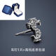 OIDSG老鳳凰999歐美嘻哈風(fēng)STK字母滿鉆耳釘美式復(fù)古街頭潮男女925純銀 STK字母滿鉆耳釘一只+皮質(zhì)包裝