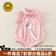 G.DUCKKIDS小黃鴨童裝嬰兒衣服夏季薄款新生兒連體衣新中式寶寶外出服中秋服 粉色 66cm 建議3-6個月cm
