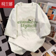 柯蘭娜美式純棉t恤女短袖上衣服小眾設(shè)計(jì)感印花情侶寬松顯瘦半袖大碼 花灰色 L 建議105-135斤