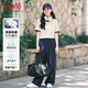班尼路（Baleno）短袖T恤女2025夏季新款撞色寬松純棉多巴胺半袖質(zhì)感顯瘦打底衫女