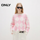 ONLY2025秋季新款寬松落肩圓領(lǐng)長(cháng)袖菱形格針織衫女|125313020 C23糖衣粉色 XL