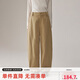 ELLE KIDS秋季新款女童寬松簡(jiǎn)約可調(diào)節(jié)腰休閑褲百搭彎刀廓形彎刀褲