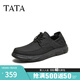 他她（TATA）商務(wù)休閑皮鞋男士打孔透氣一腳蹬爸爸鞋2025夏新72T36BM5 黑色 43