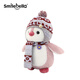 SMILE BELLA英國企鵝玩偶花生企鵝娃娃圣誕節公仔企鵝毛絨玩具抱枕生日禮物女 暖冬企鵝-粉色【袋裝】 站高21cm