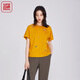 漁FISHING漁牌女裝短袖女t恤2025新款簡(jiǎn)約刺繡花寬松上衣服FGHB2013 芥黃 L