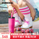 CORKCICLE.保溫杯折疊吸管杯不銹鋼車載大容量高顏值拎拎水杯 玫紅色890ml