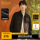 卡賓（CABBEEN）【質(zhì)感提花】寬松老花夾克男2024秋季新款潮牌刺繡高級感外套 煤黑色01 L /175/50