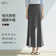 伊芙麗（eifini）蔣欣代言女裝時(shí)髦經(jīng)典百搭通勤女士軟垂質(zhì)感醋酸半裙2025新款 灰色 L 120-135斤