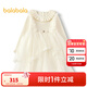 巴拉巴拉（BALABALA）【商場(chǎng)同款】巴拉巴拉女童連衣裙公主網(wǎng)紗裙秋冬2025新款裙子甜美 米白10302 110