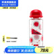 杯具熊（BEDDYBEAR） 漁夫帽玻璃杯女學(xué)生便攜水杯韓國帶蓋透明卡通印花杯子隨手杯 紅色西瓜430ml