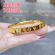 興穎卡家一字紋黃金手鐲999足金包銀手環(huán)不褪色真金鐲子首飾送女友 金1.3克-總重約25克-54圈口5毫米卡家手鐲
