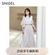 SNIDEL2025春夏新品優(yōu)雅泡泡袖露肩收腰純色雪紡連衣裙SWFO252193 象牙白 S (0)