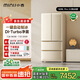 小吉（MINIJ）【買大送小】508L機皇法式復古冰箱奶油風高顏值客廳冰箱一級能效1小時自動制冰BCD-JF508B1F02