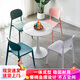 L&S 巖板餐桌洽談桌椅圓桌會(huì)客桌奶茶店咖啡桌椅陽(yáng)臺(tái)休閑桌CJ116 雪山白70【一桌四椅】YK089餐椅