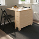 宜家（IKEA）NORDEN諾頓實(shí)木雙折疊儲(chǔ)物帶抽屜小戶型家用伸縮餐桌 樺木折疊式餐桌
