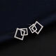 MHFDOs幾何圖形方形耳釘女時(shí)尚混搭菱形正方形耳環(huán)小眾氣質(zhì) s999純銀幾何圖形方形耳釘白金色 118DF精美包裝+純銀證書(shū)