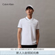 Calvin KleinJeans夏季男士商務(wù)休閑通勤ck撞色鑲邊多色短袖T恤POLO衫J326120 YAF-月光白 L