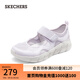 斯凱奇（Skechers）女鞋夏季瑪麗珍單鞋休閑鞋輕盈軟底透氣網(wǎng)面舒適運動鞋117327 薰衣草色/LAV 38