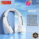 小米寶寶便攜式掛脖風(fēng)扇USB手持靜音小電風(fēng)扇多功能無(wú)葉迷你小風(fēng)扇充電的 升級版【冰瓷片+五檔數顯】白色