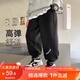 左西男童褲子兒童衛(wèi)褲春秋款2025新款男孩韓版休閑長褲運動褲 黑色160