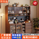 歆菲逸實(shí)木餐邊柜靠墻簡(jiǎn)約儲(chǔ)物柜廚房高柜備餐柜家用儲(chǔ)物柜多功能收納柜 胡桃色餐邊柜-送插座 長(zhǎng)160cm*寬40cm高173cm