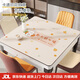 PU皮革桌墊免洗防油防水輕奢高級感餐桌墊桌面保護墊書(shū)桌墊茶幾桌墊 奶兔果醬（升級防滑底） 80*80cm【加厚皮革】