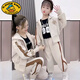 G.DUCKKIDS女童運(yùn)動(dòng)服套裝兒童時(shí)髦韓版休閑2025新款春裝女大童秋季套裝 奶茶色 【230】 140cm