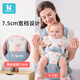 baby friend腰凳嬰兒坐凳寶寶背帶前后兩用多功能抱抱托外出抱娃神器四季藍色