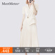 MeetMetro瑪依爾西裝連衣裙女2025春季新款質(zhì)感職業(yè)通勤百褶裙 夏款杏色 S